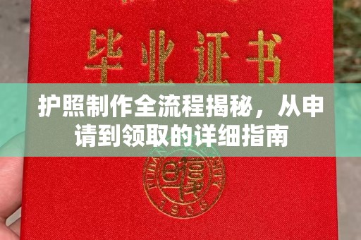 丰都护照制作全流程揭秘，从申请到领取的详细指南